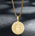 Collier Médaille Solaire - Acier Inoxydable