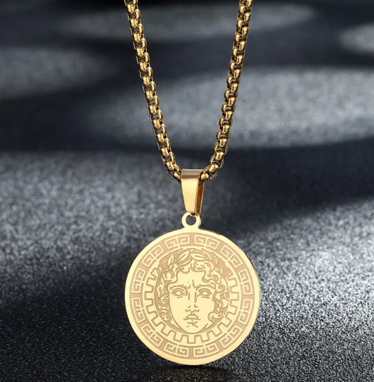 Collier Médaille Solaire - Acier Inoxydable
