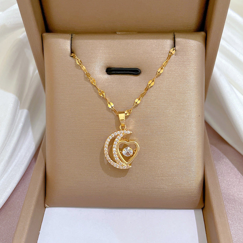 Collier en acier inoxydable avec pendentif astronaute et planète
