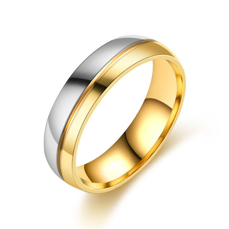 Ensemble de bagues de couple en acier inoxydable serties de diamants