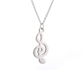 Collier note de musique pour femme – pendentif élégant en acier inoxydable