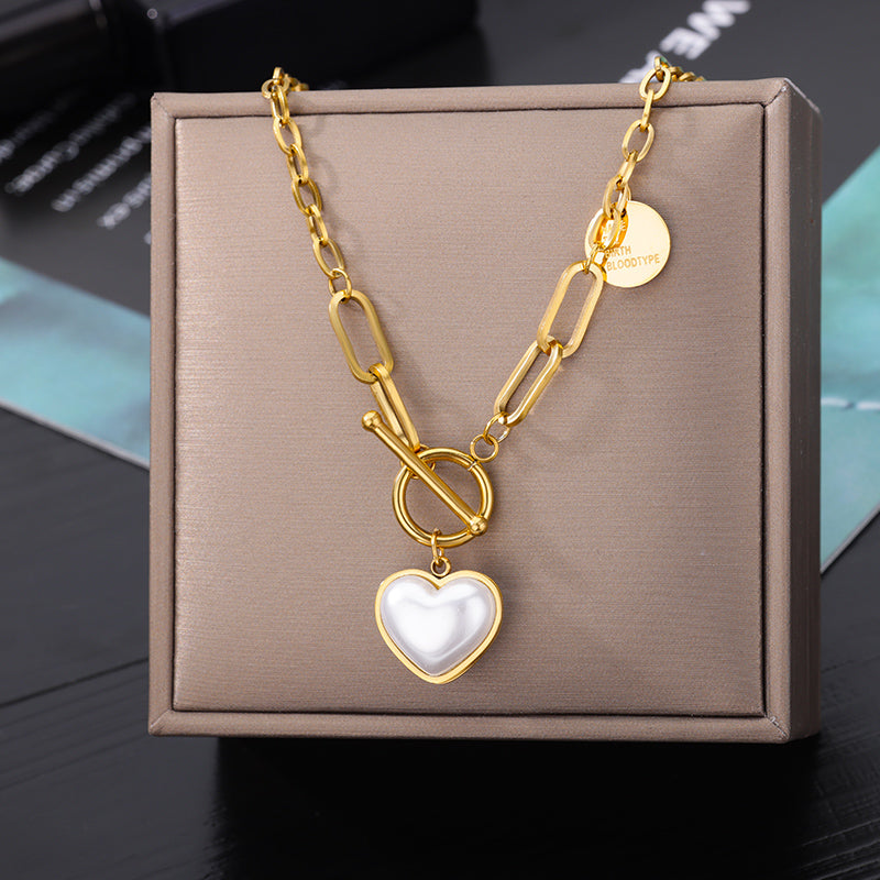 Collier pour femme avec pendentif cœur en acier inoxydable – Memorial Day