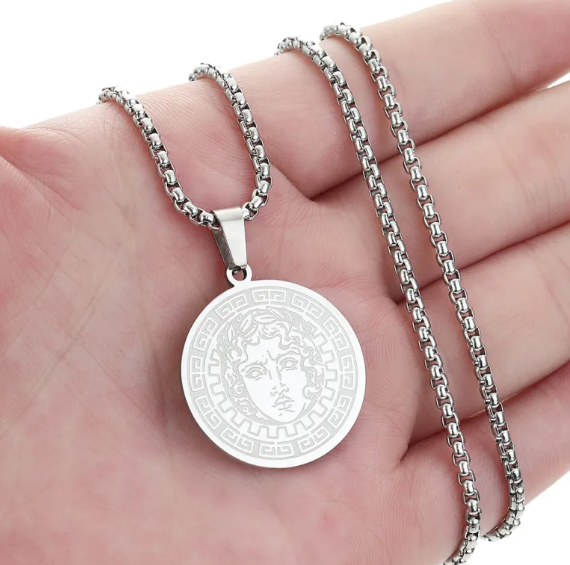 Collier Médaille Solaire - Acier Inoxydable