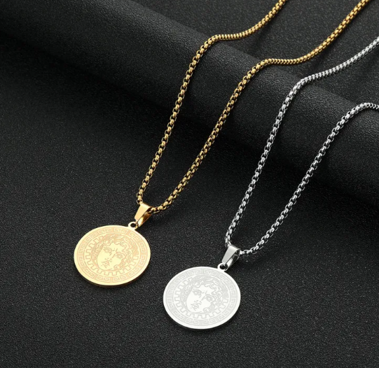 Collier Médaille Solaire - Acier Inoxydable
